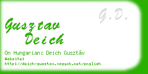 gusztav deich business card